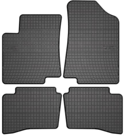 FROGUM EL Toro Gummimatten Ganzjähriges-Set von Autofussmatte Auto Fußmatten für Kia Rio III 2011-2017 | Beständiges Gummi Material | 1,5cm Schutzkante