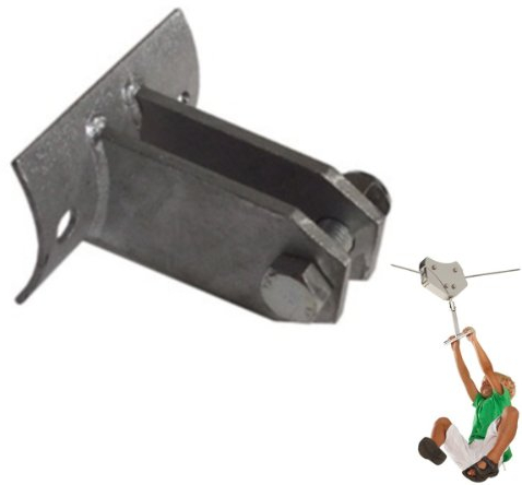 Garten Seilbahn Seilhalterung für Rundholz für Drahtseile