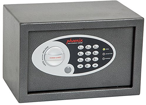 Phoenix SS0801E Vela Home & Office Safe Möbeltresor Kompaktsafe mit Elektronikschloss, HxBxT: 20 x 31 x 20 cm 4,5 kg