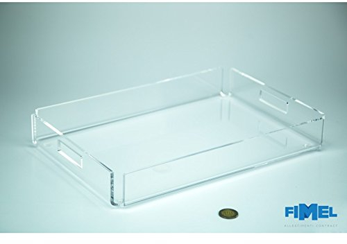 Fimel in plexiglass Trasparente.Dimensioni 35x23 cm, Spessore plexiglass 5 mm.Pratico e Raffinato dalla Forma Rettangolare l