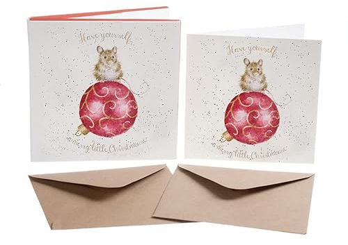 Wrendale Designs by Hannah Dale - „Christmouse “ - Weihnachtskarten-Schachtelset - 8 Stück