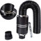 Ejoyous Kit di aspirazione aria fredda, Fibra di carbonio universale, Filtro aria 3'', Kit tubo di aspirazione aria, Tubo flessibile in silicone