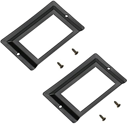 MroMax Etikettenrahmen aus Eisen, 80 x 51 mm, ohne Befestigungsschrauben, für Büro, Bibliothek, Möbel, Karte, Aktenschrank, Schwarz, 10 Stück
