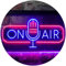 ADVPRO On Air Speaker Studio Dual Color LED Barlicht Neonlicht Lichtwerbung Neon Sign Rot & blau 300 x 210mm st6s32-i3568-rb