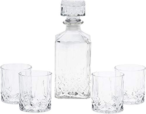 HomePlaceEU - Decantador de whisky y vino de cristal de corte clásico, regalo de Barcraft, botella de vino, escocés, brandy y agua (decantador de whisky)
