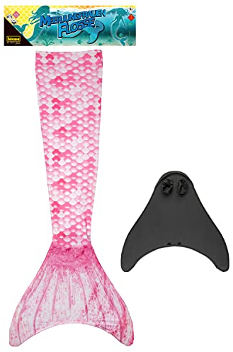 Idena 40601 - Meerjungfrauen-Schwanz mit Monoflosse, Größe XS/S, in Pink, Meerjungfrauen-Flosse für Kinder ab 6 Jahren, zum Schwimmen und für aufregende Tauchabenteuer im Wasser