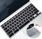 2 Pack Keyboard Cover for HP 14 2-in-1 Touchscreen Chromebook, HP Chromebook x360 14-DB CA AK 14A-NA/ 14B-CA Series, HP Chromebook 11 14 G7 EE/G6 EE G2 G3 G4 G5 Skin Accessories, Black+Clear