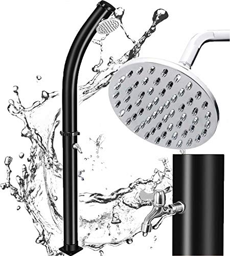 CanKun Solardusche Garten 20Liter Gartendusche Solar Warmes Wasser Max. 60°C Gartendusche Aussendusche Ohne Stromanschluss Inkl.Regenduschkopf & Wasserhahn Garten Dusche