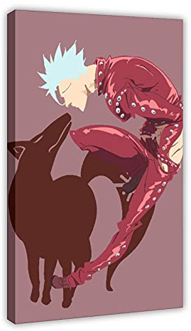 Anime-Poster The Seven Deadly Sins Ban 25, Leinwandposter, Schlafzimmer, Dekoration, Sport, Landschaft, Büro, Raumdekoration, Geschenk, 60 x 90 cm, Rahmen: