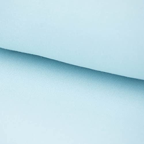 SCHÖNER LEBEN. Sweatstoff Meterware Bio Soft Sweat dünn Uni Hellblau 1,5m Breite