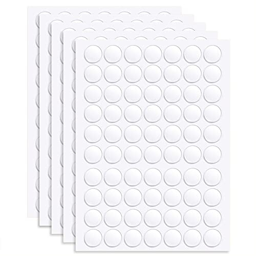 350 Stück Rundes Transparentes Doppelseitiges Klebeband, Doppelseitige Klebepunkte, Entfernbarer Aufkleber, Spurloses Mehrzweckband für Partydekorationen, DIY-Kunst, Heimdekoration (10 mm)