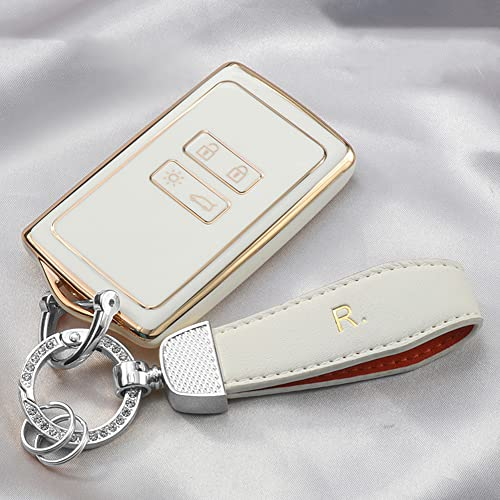 ontto Autoschlüssel Hülle Cover Passt für Renault Dacia Duster 2 Arkana Megane Espace Scenic Laguna koleos Clio Master Bus Zoe Schlüsselanhänger TPU Schlüsselbox Schlüsselhülle Schlüsseletui-Wei? R