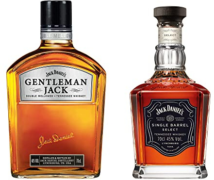 Jack Daniel's Gentleman Jack Whiskey 70 cl & Single Barrel Select Tennessee Whiskey 70 cl