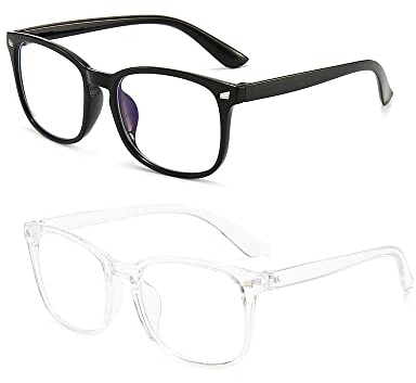 KAIAIWLUO Blaulichtblockierende Brille,2er-Pack Blaulichtfilter Brille Unisex Anti-Blaulicht-Brille Damen Herren Brille Leichte Retro Computerbrille Blockieren Blaue Licht von PC, TV und Handy