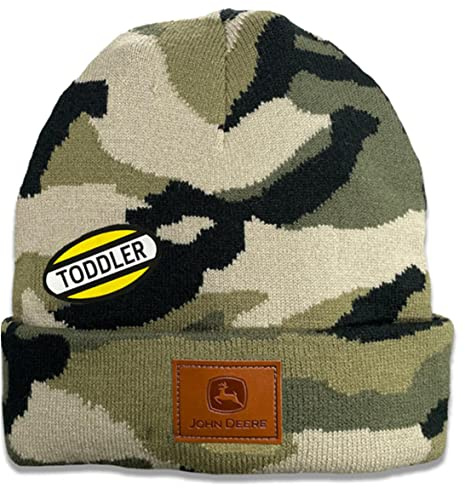 John Deere Strickmütze für Kleinkinder, Acryl, Blaugrün, Marineblau, Orange, Braun, Camo, Storm Camo