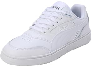 Puma Doublecourt Unisex-Erwachsene Sneaker, weiß-cool hellgrau, 44,5 EU, Puma Weiß/Kaltes Hellgrau, 44.5 EU