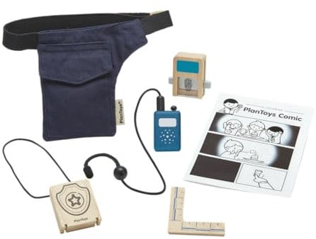 PlanToys Geheimagent Set Kinder - Detektiv Set Kinder - Detektiv Koffer inkl. Walkie Talkie Kinder aus Holz - Nachhaltiges Holzspielzeuge ab 3 Jahre
