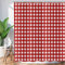 ASDCXZ Rideau de Douche à Carreaux 120x180 cm, à Carreaux Rouge Blanc géométrique Rideaux de Douche de en Textile imperméable Lavable Rideau Douche Tissu pour Baignoire avec 8 Crochets