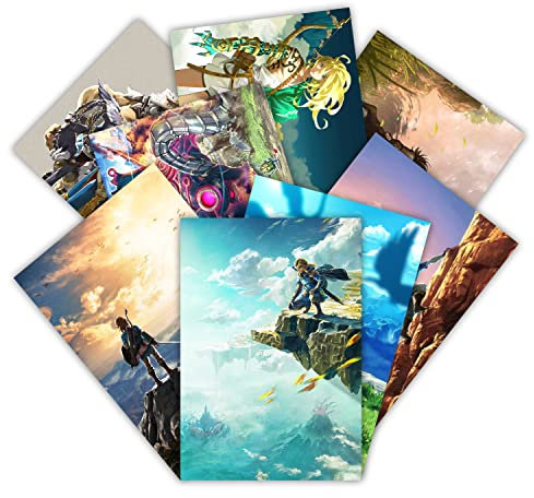 GTOTd Video Game Zelda Poster 8-Pack 11.5 x 16.5, Adventure Gaming Merch Posters Art Print Home Party Decoration Room Living Wall Art Decor