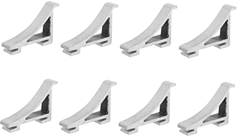 HONMEET Stainless Steel Hook 8pcs Fridge Shelf Clips Commercial Fridge Organiser Bins Professional Practical