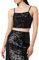 The Drop Bralette da Donna, Freddie, con Paillettes, Nero, XS