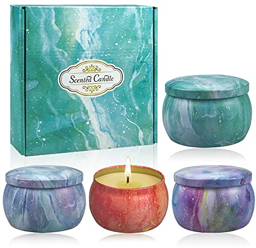Candles Gifts for Women 4 PCS,Gift for Mum,Christmas Gifts for Women,Scented Candles Long Burning,Used in Yoga to Relax and Reduce Stress
