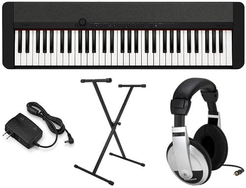 Casio CT-S1 Premium Keyboard Pack with Stand, AC Adapter and Headphones, Black