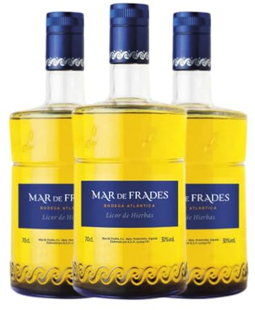 Licor de hierbas Mar de Frades Orujo de Galicia 70 cl (Caja de 3 Botellas de 70 cl)