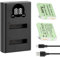 Joiry 2X NB-6L NB-6LH Batterie Rechargeables Chargeur Double USB Compatible avec Canon Powershot SX710, SX700 HS, S95, SX280 HS, SX540 HS, S120, SX520 HS, SX600 HS, SX610 HS, SX520 HS, IXY 10S
