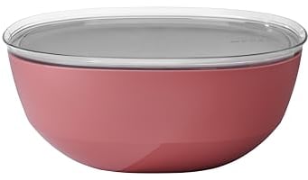 Mepal – Servierschale mit Deckel Silueta – Spülmaschinen- und mikrowellenfest – Salatschüssel – Tapas Teller – Geschirr – 5000 ml – Vivid mauve