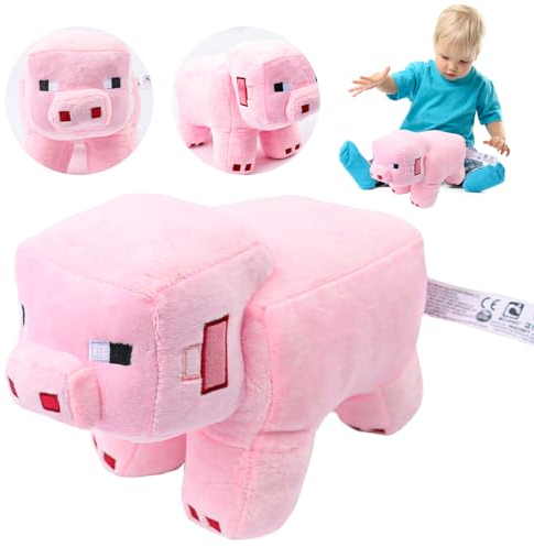 Creeper Plüsch Schwein, 28cm Plüschtiere Charaktere, Creeper Schwein Plüschfigur, Creeper Fan (Schwein)