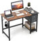 LIFEZEAL Scrivania Ufficio, Scrivania Porta Computer, con 2 Cassetti e Gancio, Postazione di Lavoro, per Studio, Stile Industriale, Scrittoio, Desk, in Legno+Metallo, 120x60 cm