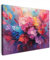 MuchoWow© Leinwandbild 40x30 cm Dekoration Wohnzimmer Bilder Pictures Wall Decoration Living Room Wohnungs Deko Moderne Bild Blumen - Rosa - Aquarell - Kunst