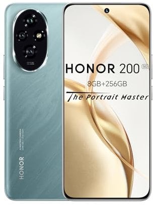 HONOR 200 Smartphone, 5G Mobile Phone, 6.7 inch, 5200 mAh 100W fast charging, 50MP triple main camera, ultra-thin 7.7mm, eye protection screen, Emerald Green