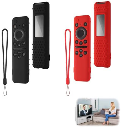 2 Stück Hülle Fernbedienung kompatibel mit Samsung BN59-01432A / BN59-01432J, Silikon-Schutzhülle für Samsung Smart Solar Anti-Rutsch Stoßfest Silicone Solar Remote Cover Leicht mit Umhängeband