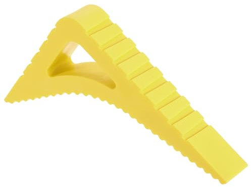 sourcing map 1 Pcs Door Stoppers for Bottom of Door, 0.83 inch Door Stops, Rubber Door Stopper Wedge, Window Stopper Door Gaps Sturdy Stackable, Yellow