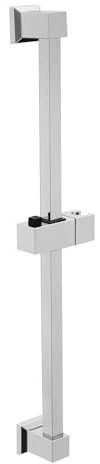 Duschstange,Shower Slide Bar,Duschkopfhalter höhenverstellbar,Länge der Stange 610mm,Verstellbarer Handbrausehalter,Shower Slide Bar für Handbrausen (Silber)