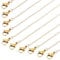 10 Stück Goldfarben Kette Edelstahl Halskette 45cm Gliederkette mit Karabinerverschluss Bulk Gliederkabelkette Frauen Kette Männer mit Karabinerverschluss für Bastelarbeiten Anhänger Armband DIY