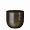MICA Decorations Enzo Pot de fleurs, 23 x 23 x 21 cm, terre cuite, vert foncé