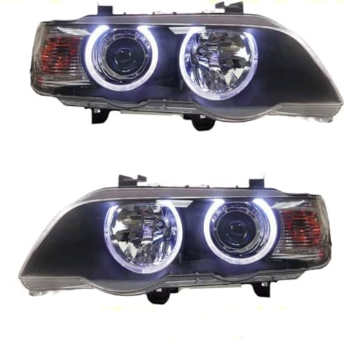 Xenon-Scheinwerfer, kompatibel mit M/W X5 E53 2001-2003, LED-Tagfahrlicht, Blinker (LED 2 Stück)