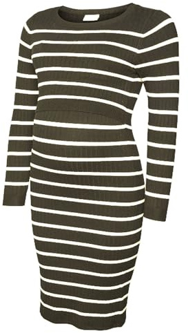 MAMA.LICIOUS Damen Mlnewsiv June Ls Uk Knit Dress 2F A Noos
