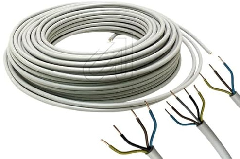 Installationsleitung NYM-J Mantelleitung Feuchtraumleitung Stromkabel Elektrokabel Kupfer Made in Germany (4x1,5mm² - 100 Meter)