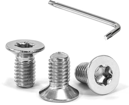 Tunejoy Tornillos de Cabeza Avellanada Torx M6 x 12 mm Tornillo Avellanado Mecánico de Acero Inoxidable A2 V2A con T30 llave Rosca Completa 30 Piezas