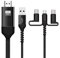 DUOBAGMA Câble compatible 3 en 1 USB C vers HDMI 2K 60 Hz Micro USB Type-C vers HDM I Adaptateur convertisseur USB 5 V