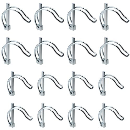 Perno a coppiglia pieghevole a forma di D, 16 pezzi perno a coppiglia pieghevole a tubo 4,5 mm x 40 mm e 6mmx45mm, perno di sicurezza pieghevole in acciaio al carbonio per rimorchi, cura del prato