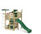 Fatmoose Aire de Jeux Portique d'escalade CrazyCoconut Club XXL avec Toboggan Vert & Vert bâche, extérieur Enfants Tour d'escalade avec bac à Sable, échelle & Accessoires de Jeux
