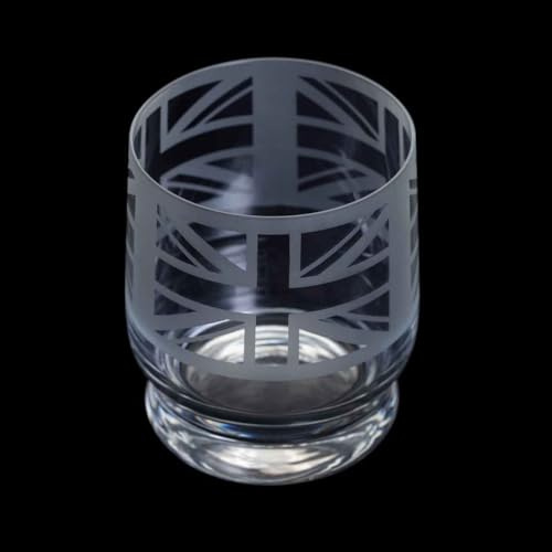 Dartington Crystal Apsect Tumbler Union Jack, Single | Tumbler Glass | 100mm | 350ml | Dishwasher Safe