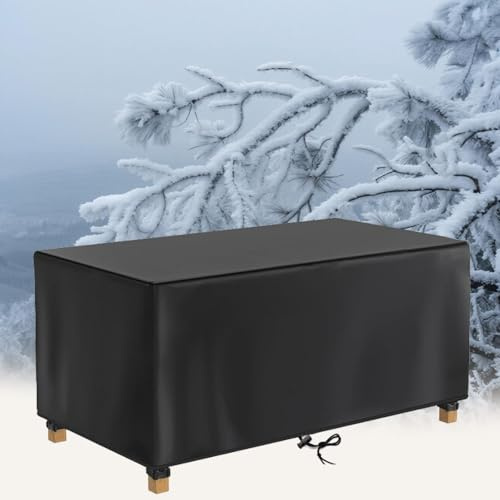 Abdeckung Gartenmöbel,Plane Für Gartenmöbel,Lounge Abdeckung Wasserdicht 150 Länge x 50 Breite x 135 H Abdeckplane Tisch Outdoor,420d Oxford-Gewebe Gartentisch Wasserdicht,Abdeckplane Palettenmöbel