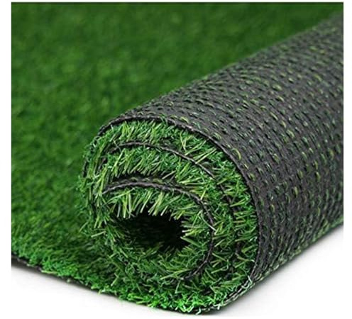 LSSHQ Gazon Synthétique Exterieur Rouleau de Gazon Synthétique Vert Naturel Fond Drainant en PP Faux Gazon pour Balcon, Terasse Et Jardin Soft Grass Green(5x8ft)