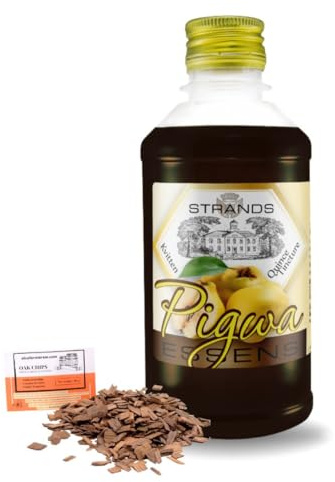 Esencia Pigwówka (Membrillo) Style 250ml + 20g Virutas de Roble Francés – Extracto Sin Alcohol para Vodka